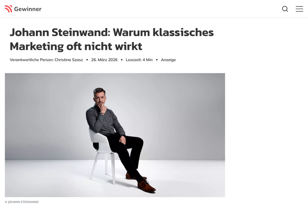 Johann Steinwand über Selbstvermarktung für Selbstständige