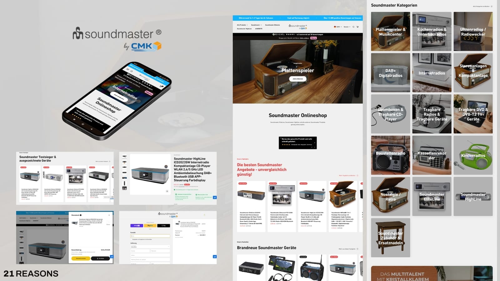 Verkaufsstarke Website für Soundmaxx Online