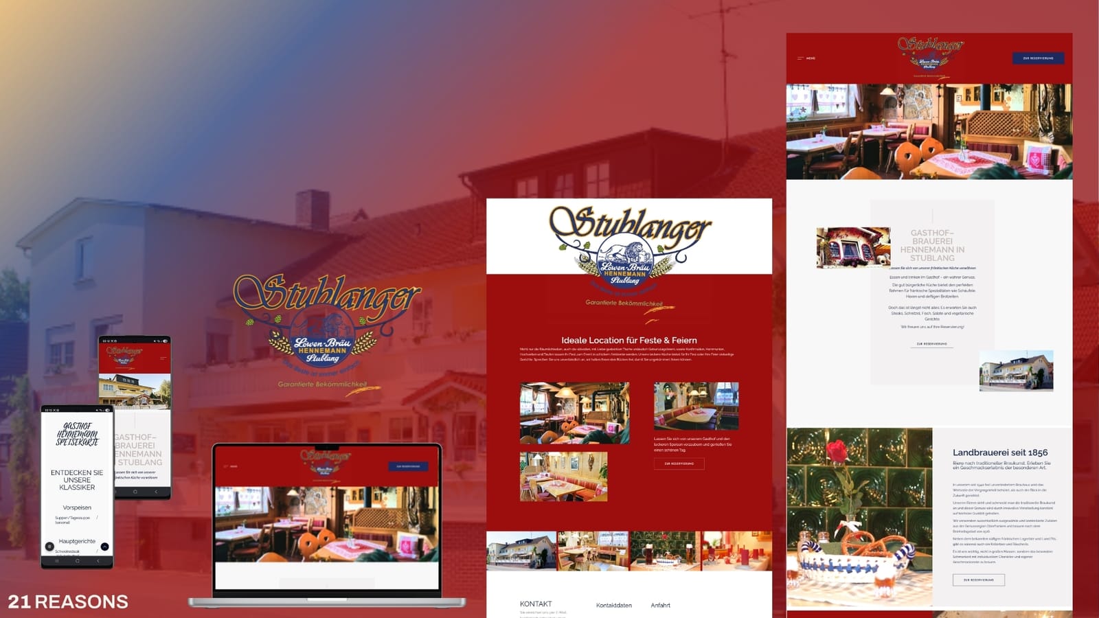 Verkaufsstarke Website für Gasthof Hennemann